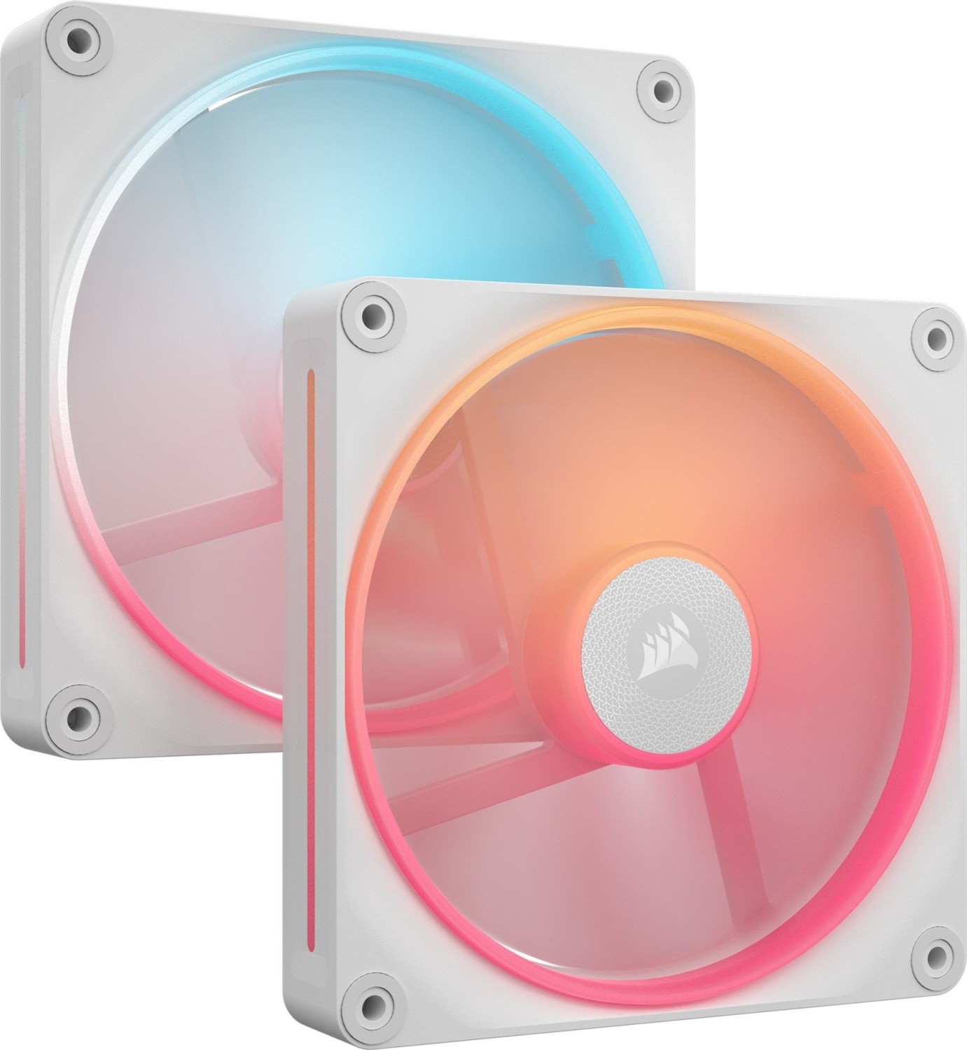 Ventilator Corsair iCUE Link LX140-R RGB Dual Pack Reversed Starter Kit 140mm White