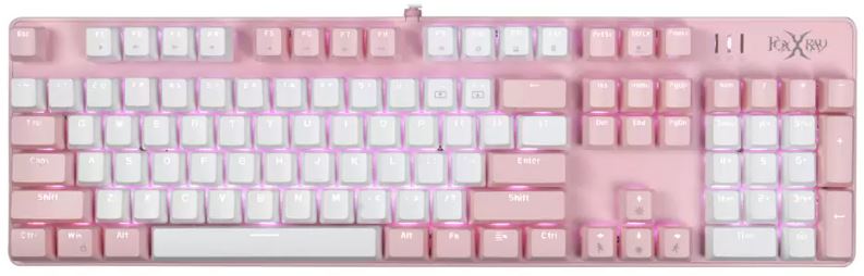 Tastatura Gaming FoxXray HKM-68 Pinklove Blue Switch Mecanica