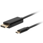 Cablu video Lanberg USB-C Male - DisplayPort Male, 0.5 m, Negru