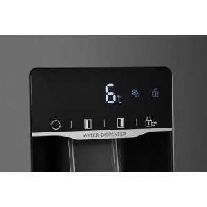 Tesla RB5210FHXE, 529 L, Clasa E, Total No Frost, Display LED, Dozator apa, 177 cm, Inox