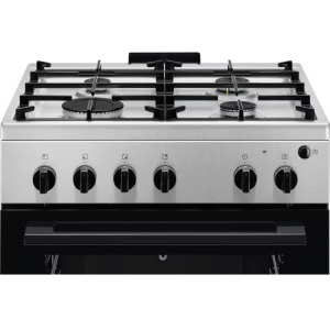 Electrolux LKG604013X, Gaz, 4 arzatoare, Sistem de siguranta, Aprindere integrata, Autocuratare catalitica, Timer, Grill, Rotisor, Clasa A, 60 cm, Inox