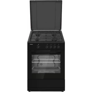 Aragaz Heinner HFSC-SME66IBK, 4 arzatoare, Gaz, Dispozitiv de siguranta, 60 cm, Negru