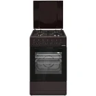 Aragaz Heinner HFSC-S60LITGC-BRW, 4 arzatoare, Mixt, Dispozitiv de siguranta, Grill, 50 cm, Maro