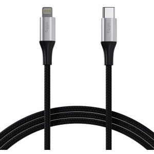 Cablu de date / adaptor Allity AUC-01, USB-C Male la Lightning Male, 27W, 2 m, Black