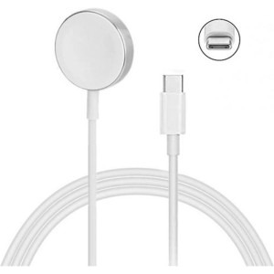 Lamtech Cablu incarcare iWatch, Type-C, 1.2m, Slim, Alb