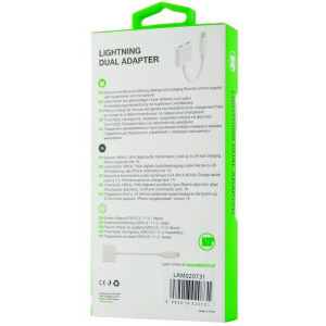 Lamtech Adaptor 4-in-1, dual Lightning, White