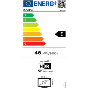 Sony Smart TV BRAVIA 3 43S35 Seria S3 108cm negru 4K UHD HDR