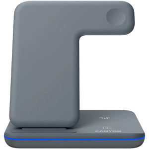 Canyon 3-in-1 WS-303, Wireless Qi Fast Charge 15 W Gray