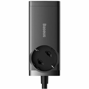 Baseus GaN3 Pro, Desktop Powerstrip 65W, 2x USB-C, 2x USB, AC, Black