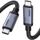Cablu de date / adaptor Ugreen L706, USB-C Male la USB-C Male, 240 W, 1 m, Black
