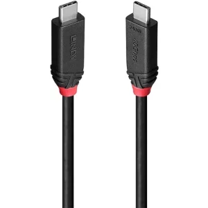 Cablu de date / adaptor LINDY USB-C Male la USB-C Male, 240 W, 1 m, Black