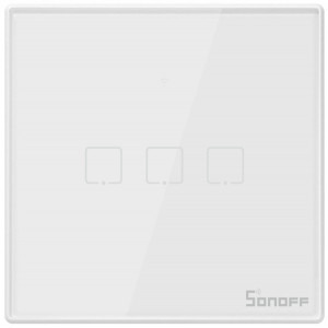 Sonoff Intrerupator triplu cu touch T2EU3C, Wi-Fi + RF, control de pe telefonul mobil