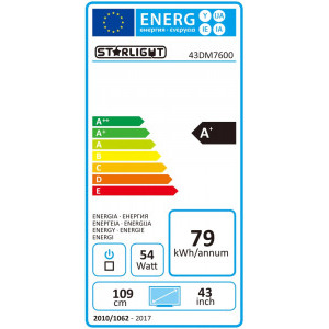 Star-Light Smart TV 43DM7600 Seria DM7600 109cm negru 4K UHD