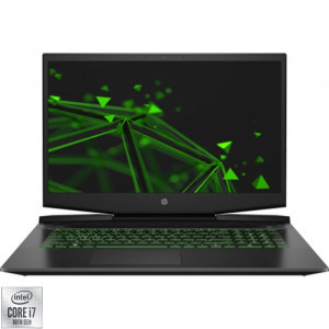 HP Gaming 17.3'' Pavilion 17-cd1030nq, FHD IPS 144Hz, Procesor Intel® Core™ i7-10750H (12M Cache, up to 5.00 GHz), 16GB DDR4, 512GB SSD, GeForce RTX 2060 6GB, Free DOS, Shadow Black