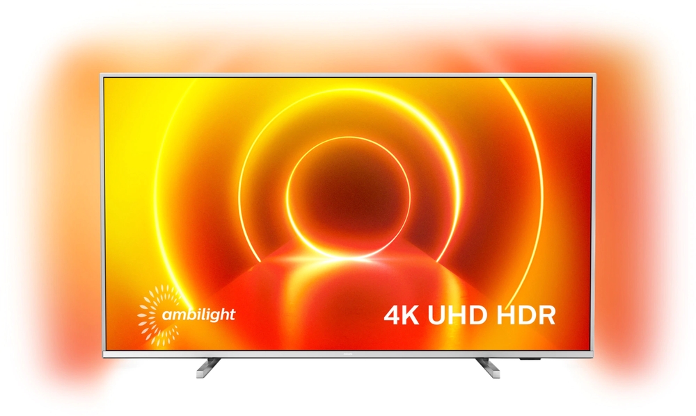 Televizor LED Philips Smart TV 75PUS7855/12 Seria PUS7855/12 189cm argintiu 4K UHD HDR Ambilight cu 3 laturi