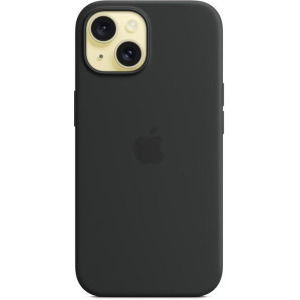 Apple Protectie pentru spate, material silicon, cu MagSafe pentru iPhone 15 Plus, culoare Black