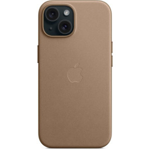 Apple Protectie pentru spate, material FineWoven, cu MagSafe pentru iPhone 15, culoare Taupe
