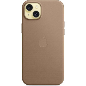 Apple Protectie pentru spate, material FineWoven, cu MagSafe pentru iPhone 15 Plus, culoare Taupe