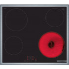 Plita incorporabila Bosch PKE645BB2E, Vitroceramica, 4 zone de gatit, TouchSelect, ReStart, Temporizator, HighSpeed, 60 cm, Negru