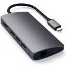 Satechi USB-C Multiport 1x HDMI 4K, 3x USB 3.0, 1x microSD, 1x Ethernet V2, Space Grey