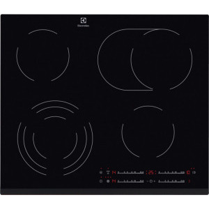 Electrolux EHF6547FXK, Vitroceramica, 4 zone de gatit, DirectAccess, Booster, SoundOff, EcoTimer, 60 cm, Negru