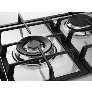 Electrolux KGS7536SX, Gaz, 5 zone de gatit, Arzator Wok, Aprindere electrica, Gratare fonta, 75 cm, Inox