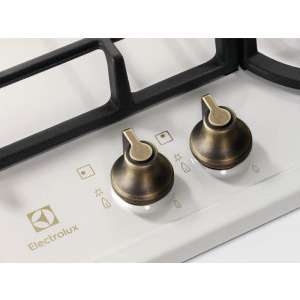 Electrolux EGH6343ROR, Gaz, 4 arzatoare, Gratare de fonta, Rustic negru