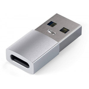 Satechi 1x USB Male - 1x USB-C Male, argintiu
