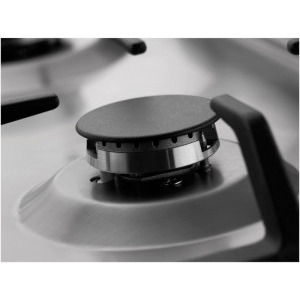 Hansa BHGI610502, Gaz, 4 arzatoare, Aprindere electrica, Gratar fonta, 60 cm, Inox