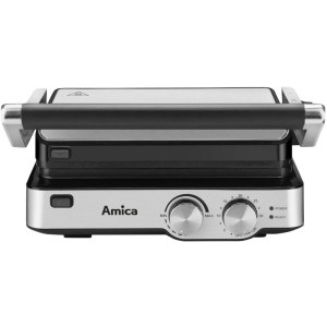 Amica Gratar electric GK 4011, 2000W, Argintiu/Negru