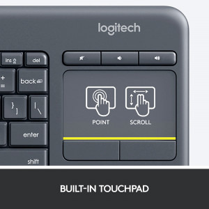 Logitech Wireless Touch K400 Plus Black