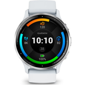 Garmin Venu 3, GPS, Wi-Fi, curea silicon, 45mm, Silver/Whitestone