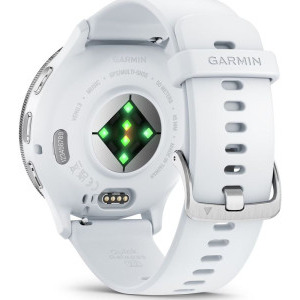 Garmin Venu 3, GPS, Wi-Fi, curea silicon, 45mm, Silver/Whitestone