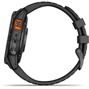 Garmin Fenix 7 Pro Solar, Glass, curea Neagra, Slate Grey