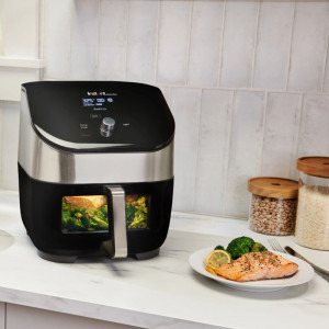 Instant Pot Friteuza, AirFryer 6-in-1 Vortex Plus 6 Clear Cook Odor Erase, 1700W, 5.7L, Argintiu/Negru