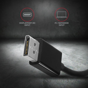 AXAGON 1x DisplayPort 1.1a Male - 1x VGA Female, 0.16 m, negru