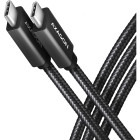 Cablu periferice AXAGON USB 3.2 Tip C Male - USB 3.2 Tip C Male, 2m, negru