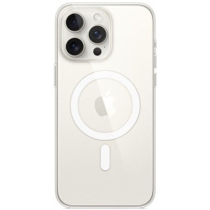 Apple Protectie pentru spate, material PC, cu MagSafe pentru iPhone 15 Pro Max, culoarea Transparent