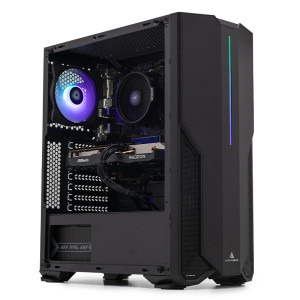 Gaming ZMEU Plus Black Friday Edition, AMD Ryzen 5 5500 3.6GHz, 8GB DDR4, 500GB SSD, RX 6600 8GB GDDR6, Iluminare RGB