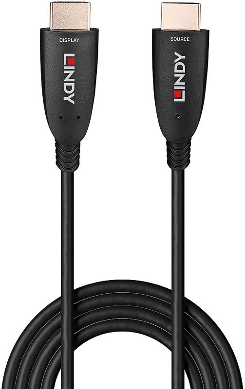 Cablu video LINDY Fibre Optic Hybrid HDMI Male - HDMI Male, 10m, negru