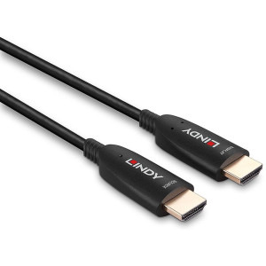 LINDY Fibre Optic Hybrid HDMI Male - HDMI Male, 20m, negru