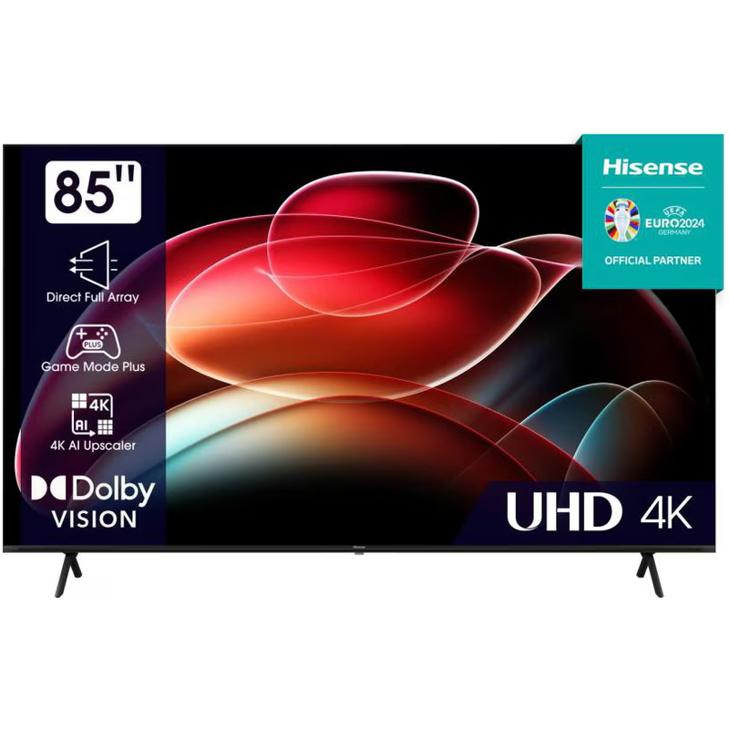 Televizor LED Hisense Smart TV 85A6K Seria A6K 215cm negru 4K UHD HDR