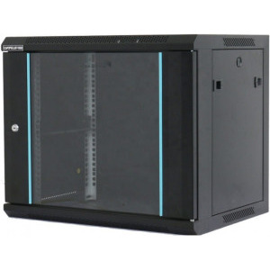 DATEUP MP.6609.9001 9U, Wall mount, 600 x 600, Glass door, Black