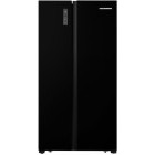 Frigider Side By Side Heinner HSBS-HS519NFBKE++, 519 L, Clasa E, Full No Frost, Inverter, Multi Air-Flow, Touch Control, Display LED, 178 cm, Negru