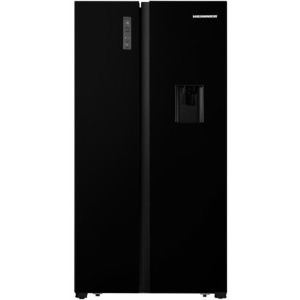 Frigider Side By Side Heinner HSBS-HS519NFBKWDE++, 519 L, Clasa E, Full No Frost, Inverter, Multi Air-Flow, Touch Control, Display LED, Dozator de apa, 178 cm, Negru