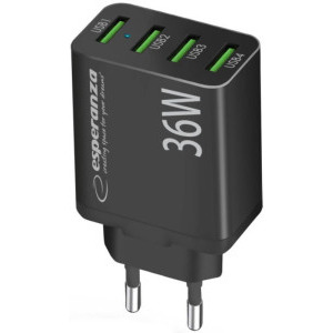 Esperanza 4x USB, 36W Black
