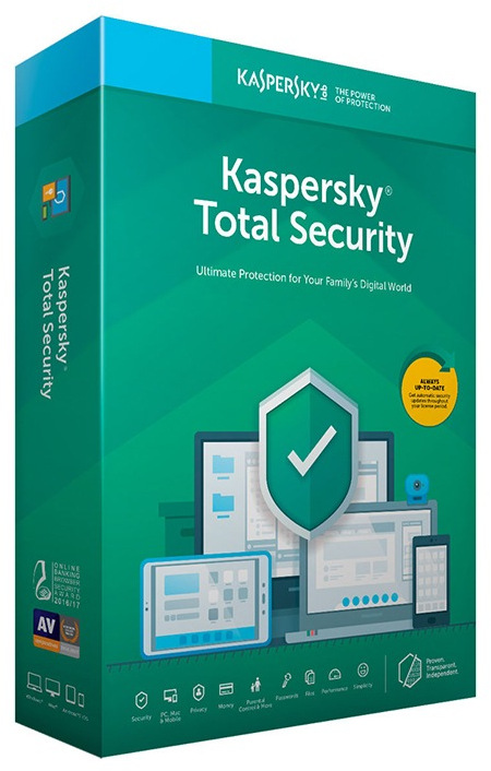 Antivirus Kaspersky Total Security, 1 Dispozitiv, 1 An, Licenta noua, Retail