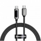 Cablu de date / adaptor Baseus Display, CATSK-B01, USB-C Male la USB-C Male, 1 m, Black, amperaj maxim suportat 5A