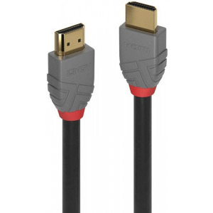 LINDY Anthra, HDMI Male - HDMI Male, v2.0, 0.3m, negru-gri