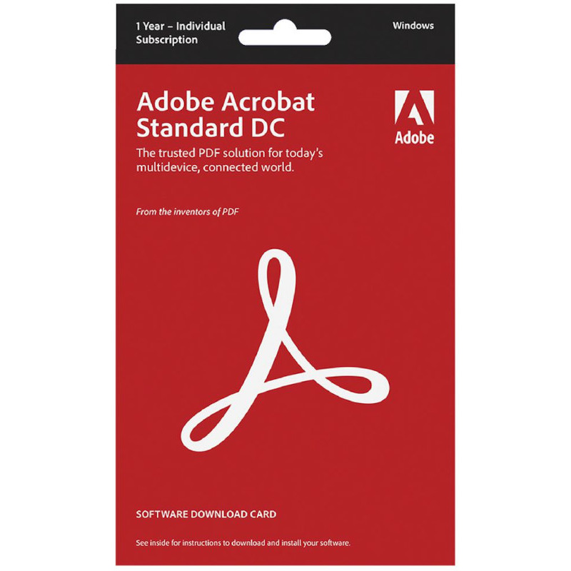 Adobe Acrobat Standard DC for Teams, 1 user, subscriptie 1 an PC Garage